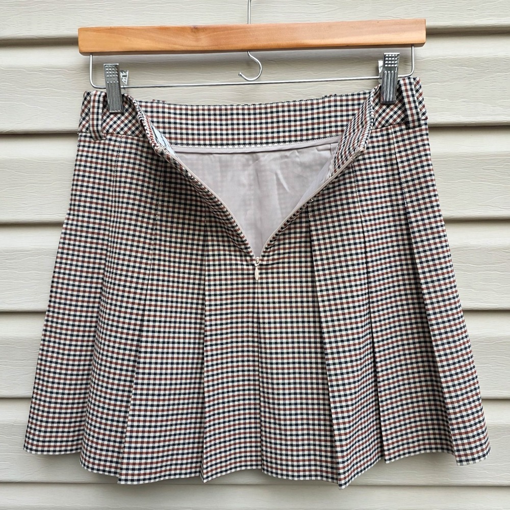 Aritza Sunday Best Micro Skirt 6 Mini Plaid Check High Rise Luxe Academia Ivy - Picture 3 of 6